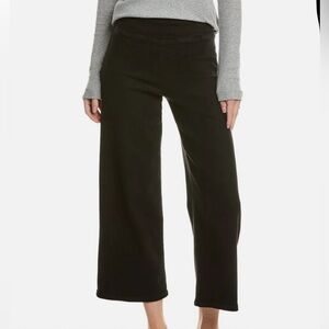 Frame Jet Set Wide Leg Crop Denim in Sheen Noir - Size Spanning 2